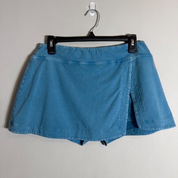 FP Movement Free People Hot Shot Mini Skort Women's Large Misty Blue Active NWT - Picture 3 of 12